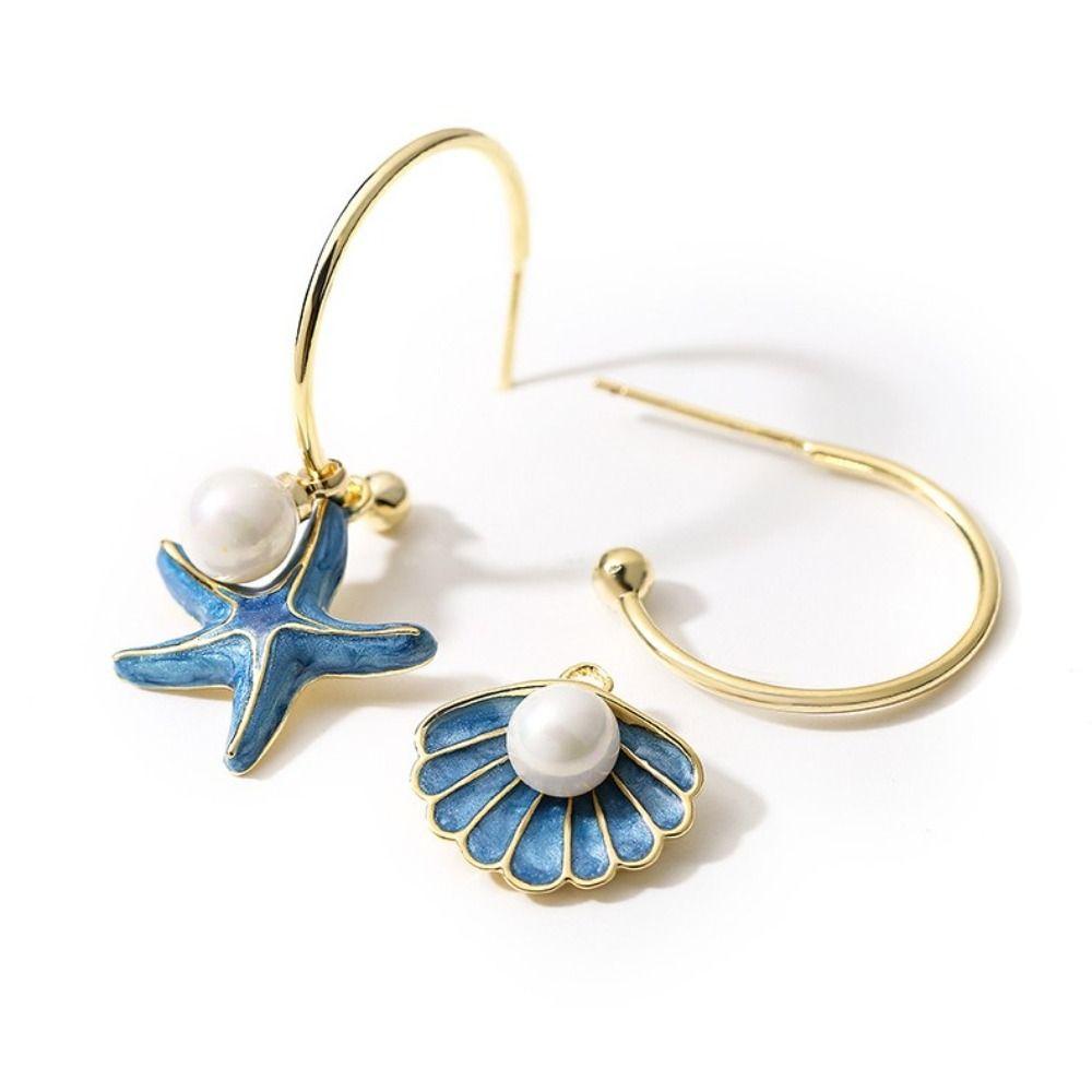 Zinc Zinc Alloy Pearl Earrings Starfish Dangle Earrings C-shape Women Jewelry Beach Party синий
Zinc Zinc Alloy Pearl Earrings Starfish Dangle Earrings C-shape Women Jewelry Beach Party синий