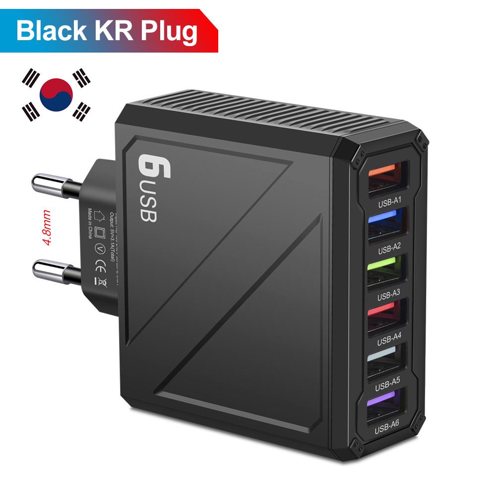 Universal 6-Port USB Charger with European, American, British, and Korean Plugs
Universal 6-Port USB Charger with European, American, British, and Korean Plugs