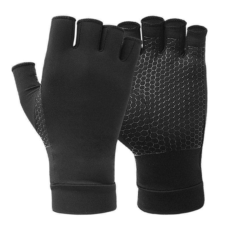 Durable And Safe 1 Pair Elastic Compression Gloves Wrist Support Hand Pain Fingerless Computer Typing Gloves For Carpal Tunnel S
Durable And Safe 1 Pair Elastic Compression Gloves Wrist Support Hand Pain Fingerless Computer Typing Gloves For Carpal Tunnel S