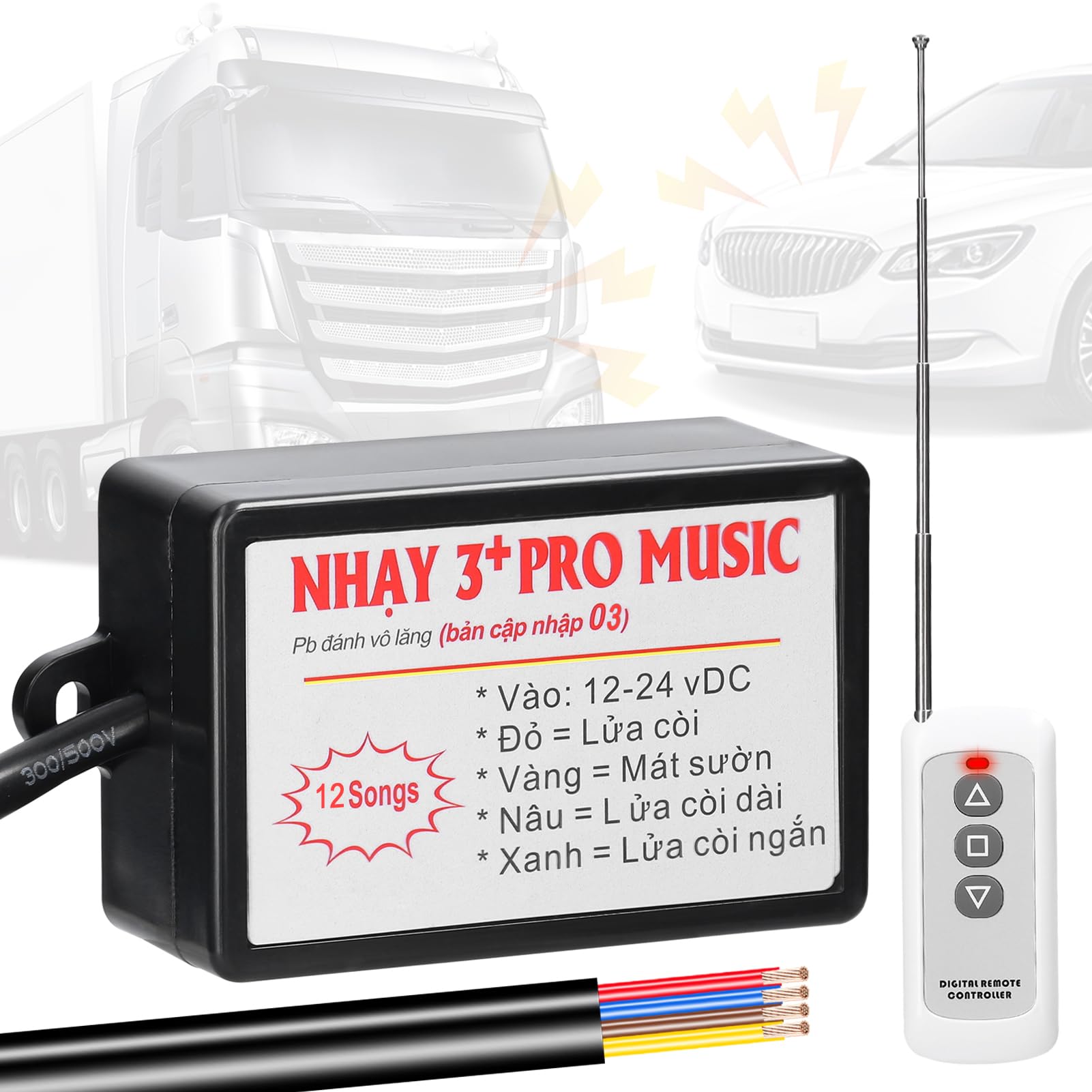 Xtahdge Car Horn Controller Electric Horn Speaker Sound Control Unit 12 Sound Effect Switching 12 Sounds
Xtahdge Car Horn Controller Electric Horn Speaker Sound Control Unit 12 Sound Effect Switching 12 Sounds