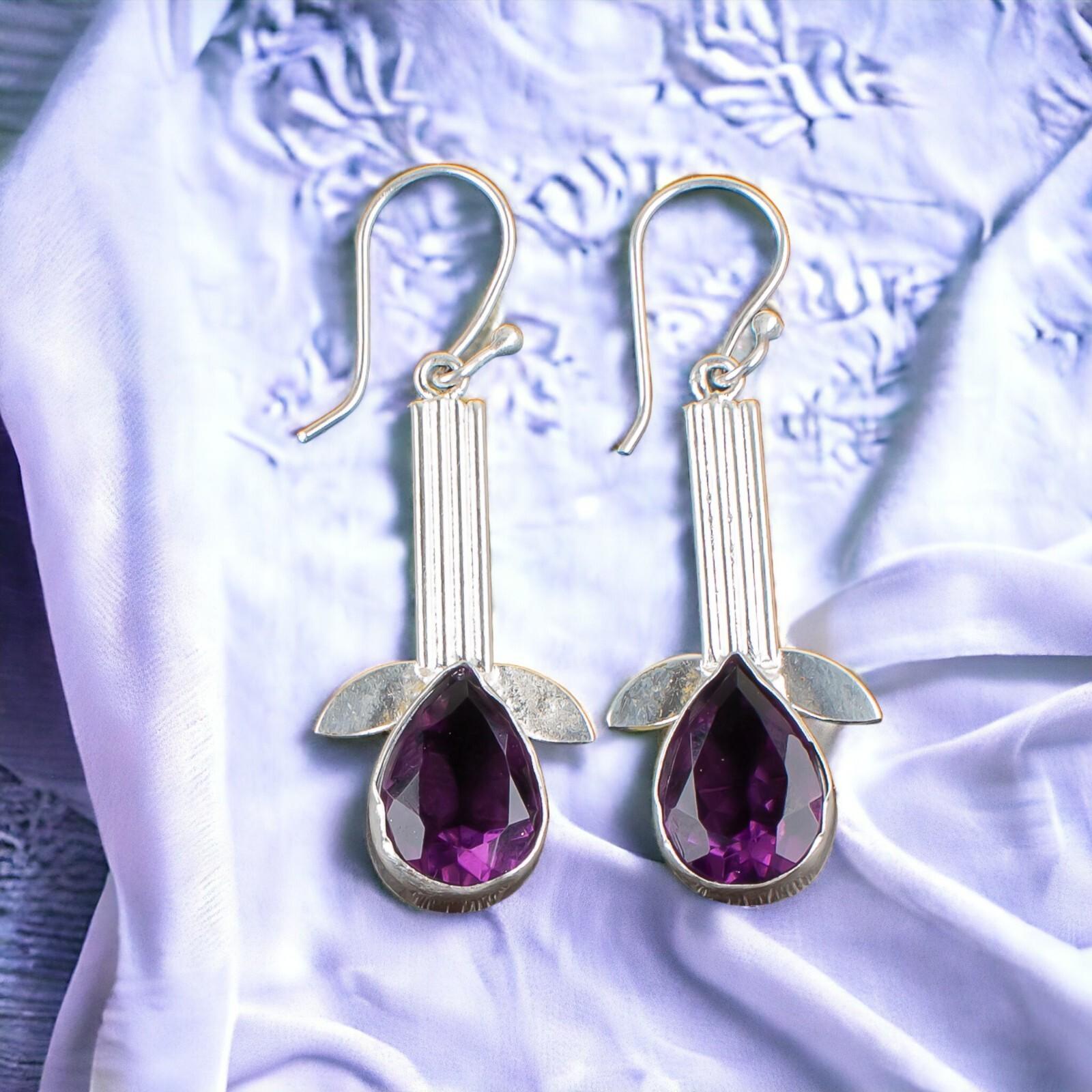 Genuine African Amethyst Gemstone 925 Sterling Silver Pretty Jewelry Earring EE-36-9
Genuine African Amethyst Gemstone 925 Sterling Silver Pretty Jewelry Earring EE-36-9