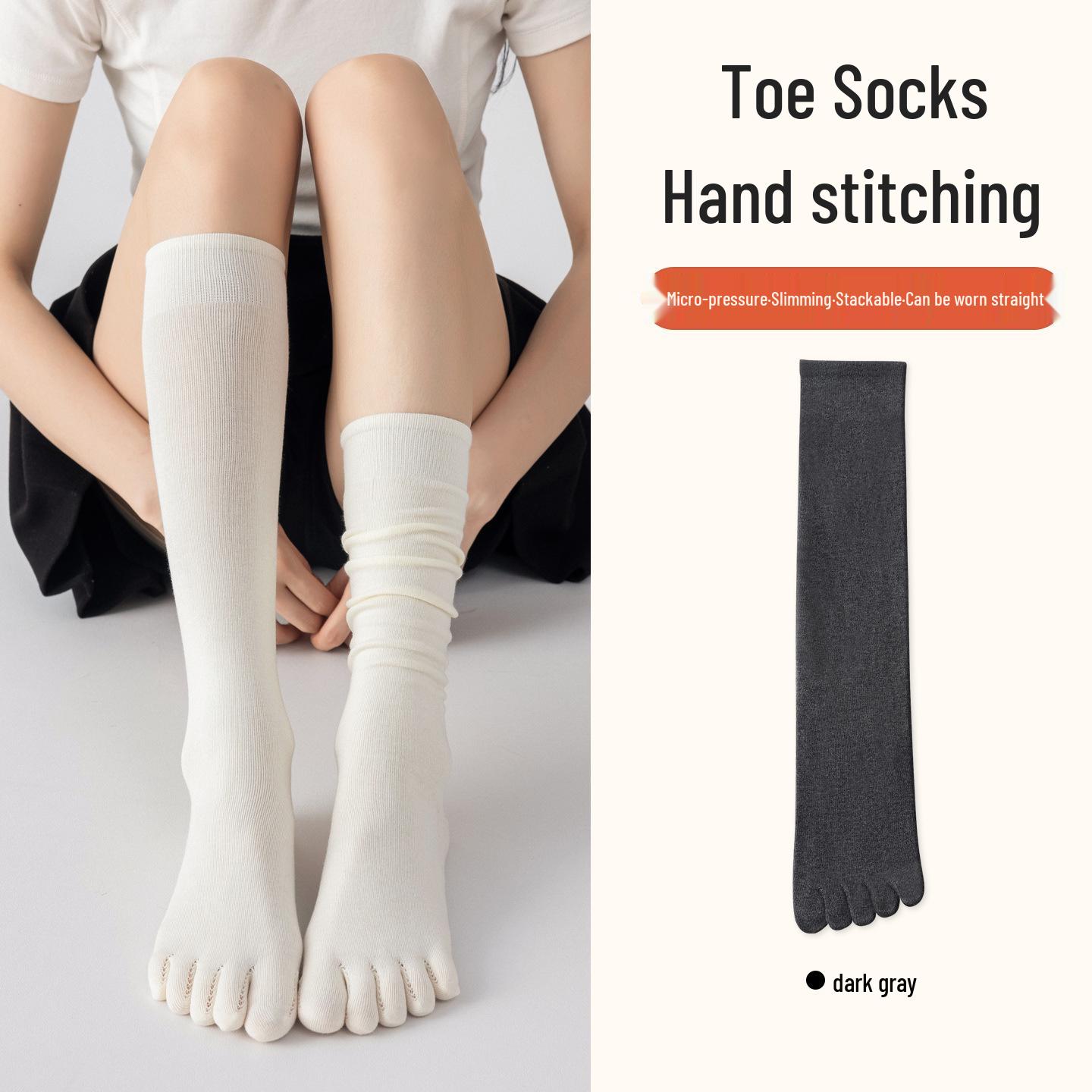 Женские серые антибактериальные носки с пятью пальцами до середины икры - Серия Miu, Осенняя коллекция One Size
Женские серые антибактериальные носки с пятью пальцами до середины икры - Серия Miu, Осенняя коллекция One Size