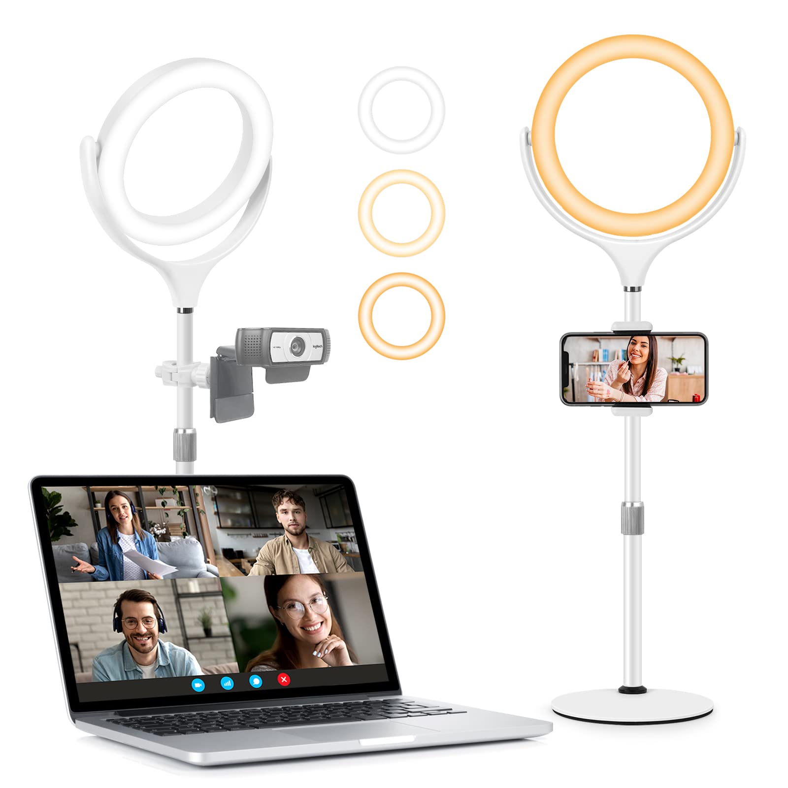 Кольцевой светильник для актрисы Evershop Selfie Light 3 цветовых режима 10 ступеней затемнения цветовой температуры Кольцевой светильник Подставка для смартфона для съемки сверху
Кольцевой светильник для актрисы Evershop Selfie Light 3 цветовых режима 10 ступеней затемнения цветовой температуры Кольцевой светильник Подставка для смартфона для съемки сверху