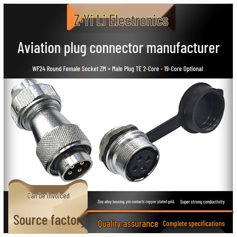 WF24 Waterproof Aviation Plug & Socket Male-Female Industrial Connector Female Socket 2P
WF24 Waterproof Aviation Plug & Socket Male-Female Industrial Connector Female Socket 2P
