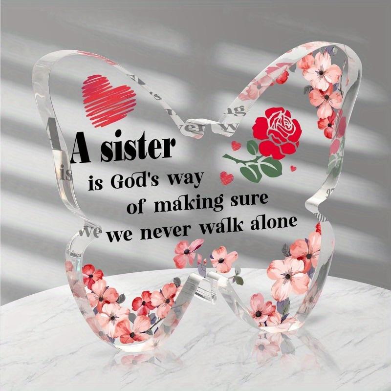 1pc Sister Gift Inspirational Acrylic Decor Sign - Red Rose & Butterfly Design with God s Way is Making Sure We Never Walk Alone Quote 10*10cm
1pc Sister Gift Inspirational Acrylic Decor Sign - Red Rose & Butterfly Design with God s Way is Making Sure We Never Walk Alone Quote 10*10cm