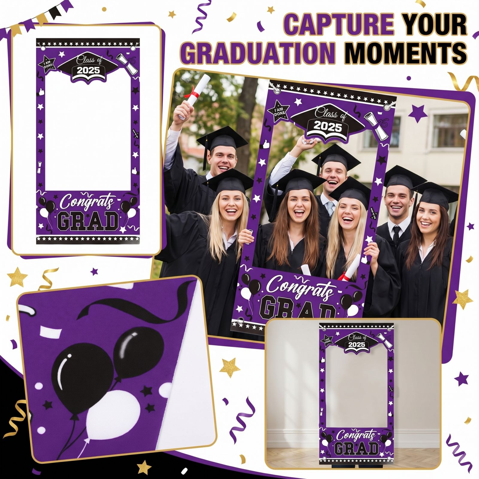 Graduation Hollow Out Large Photo Frame Background Cloth For Photography one size
Graduation Hollow Out Large Photo Frame Background Cloth For Photography one size