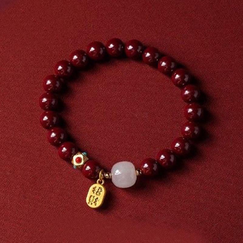 Birth Year Jade Raw Ore Purple Sand Cinnabar Beads Bracelet For Women
Birth Year Jade Raw Ore Purple Sand Cinnabar Beads Bracelet For Women