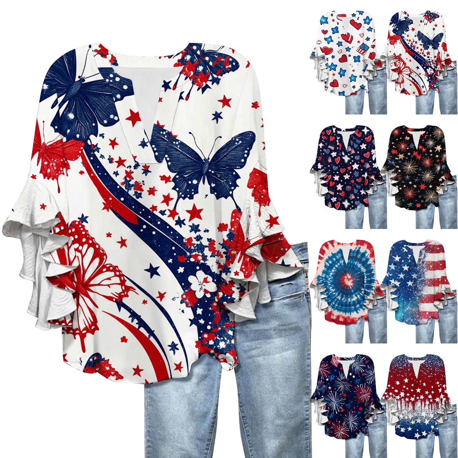 3/4 Sleeve Shirts For Women Cute Print Graphic Tees Blouses Casual Plus Size Basic Ruffled Sleeve Tops Pullover XL білий
3/4 Sleeve Shirts For Women Cute Print Graphic Tees Blouses Casual Plus Size Basic Ruffled Sleeve Tops Pullover XL білий