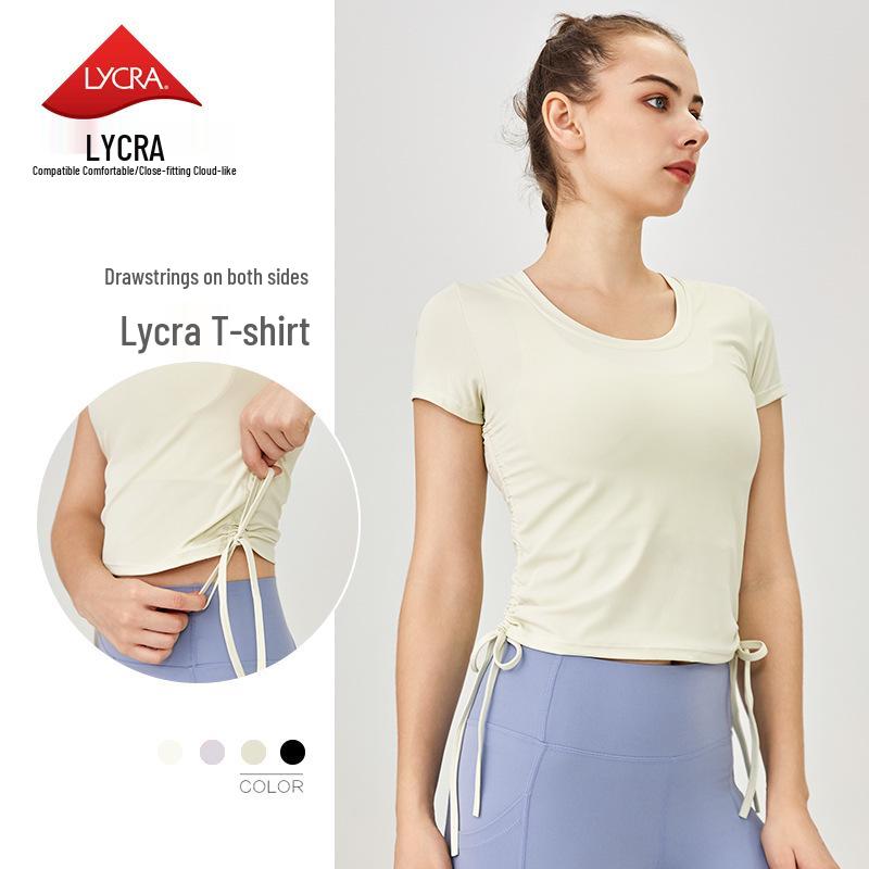 Women s Quick-Dry Lycra T-Shirt: Double Drawstring, Breathable Short-Sleeve for Yoga & Casual Wear S
Women s Quick-Dry Lycra T-Shirt: Double Drawstring, Breathable Short-Sleeve for Yoga & Casual Wear S