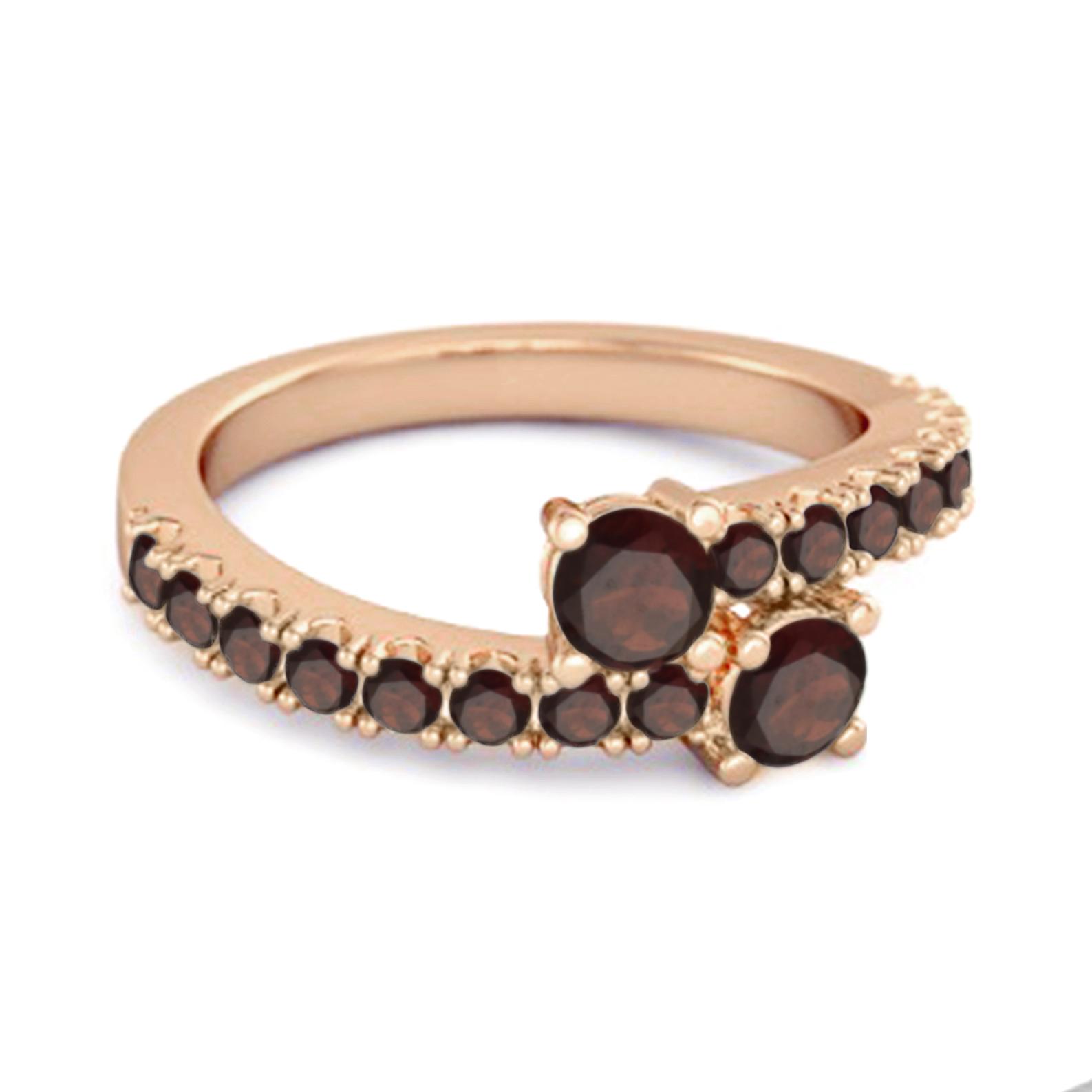 Garnet Twin Stone pave Bypass Ring - 925 Sterling Silver Rose Gold Vermeil 8.5 Яскраво-рожевий
Garnet Twin Stone pave Bypass Ring - 925 Sterling Silver Rose Gold Vermeil 8.5 Яскраво-рожевий