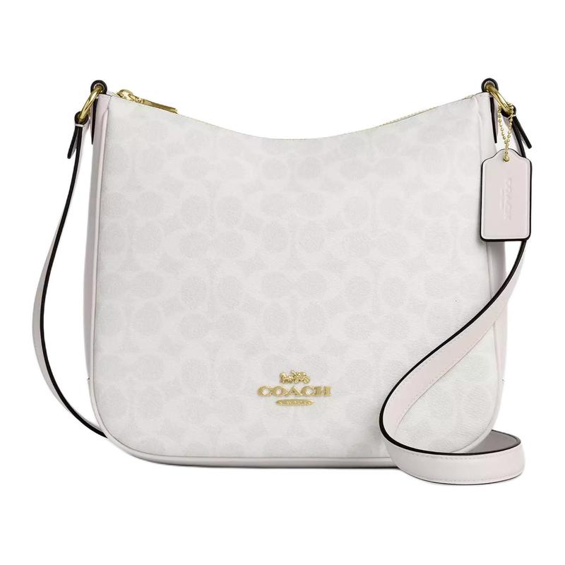COACH Ellie 27 Metal Logo Coated Canvas Shoulder Bag Large Women s White золотий
COACH Ellie 27 Metal Logo Coated Canvas Shoulder Bag Large Women s White золотий