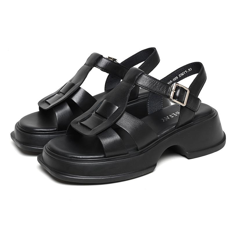 Кожаная платформа кожаная обувь верхняя одежда лето новые увеличивающие рост с открытым носком сандалии универсальная мода повседневная женская обувь 35 чёрный
Кожаная платформа кожаная обувь верхняя одежда лето новые увеличивающие рост с открытым носком сандалии универсальная мода повседневная женская обувь 35 чёрный