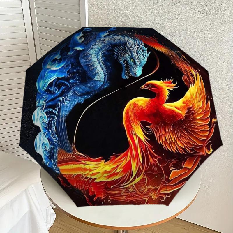1pc Yin Yang Dragon Phoenix Art Umbrella with Plastic Handle,Suitable for All Seasons Home Travel Outdoor UmbrellaDD1590
1pc Yin Yang Dragon Phoenix Art Umbrella with Plastic Handle,Suitable for All Seasons Home Travel Outdoor UmbrellaDD1590