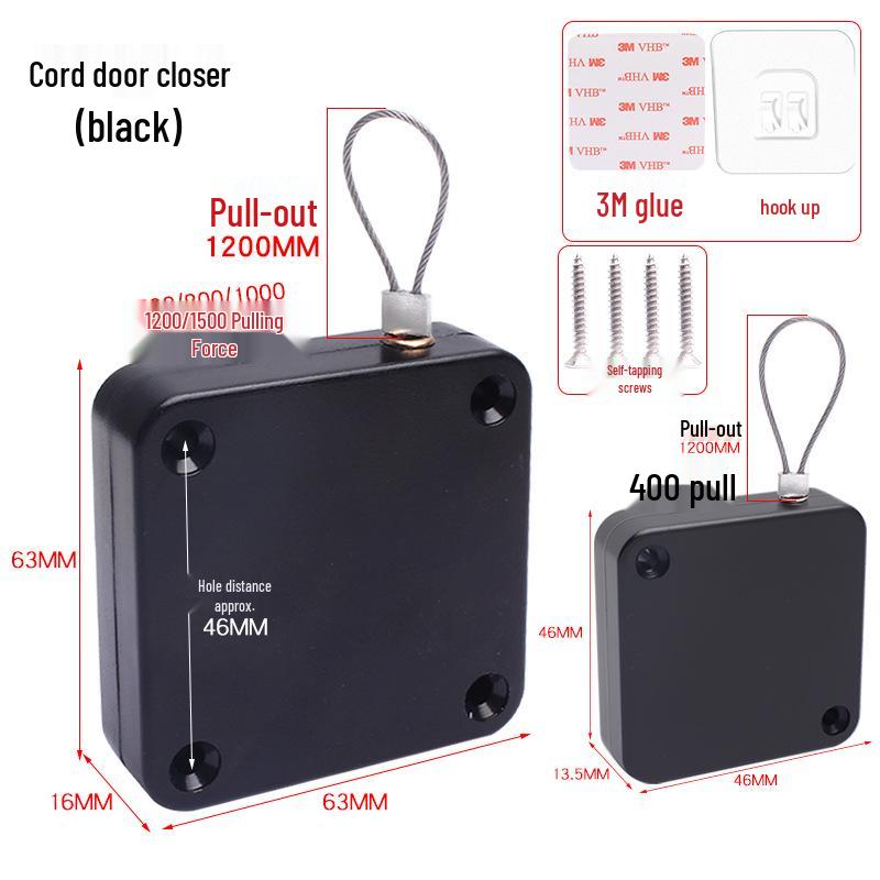 Automatic Glass Door Closer with Pull Rope Spring 400 Tension
Automatic Glass Door Closer with Pull Rope Spring 400 Tension