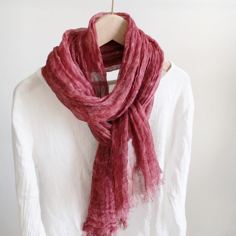 Vintage Wrinkled Linen Scarf Women Spring/Summer Breathable Shawls Sun Protection Long Scarf 60x185cm 60x185cm
Vintage Wrinkled Linen Scarf Women Spring/Summer Breathable Shawls Sun Protection Long Scarf 60x185cm 60x185cm