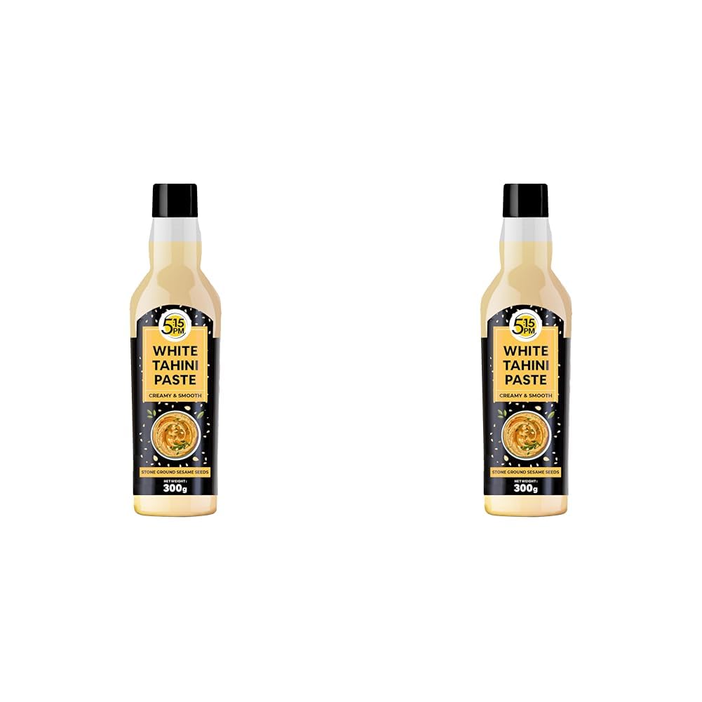 5:15 PM White Tahini Paste 300 g X Pack Of 2 Smooth Sesame Sauce For Hummus Salad Dressings Baba Ghanoush
5:15 PM White Tahini Paste 300 g X Pack Of 2 Smooth Sesame Sauce For Hummus Salad Dressings Baba Ghanoush