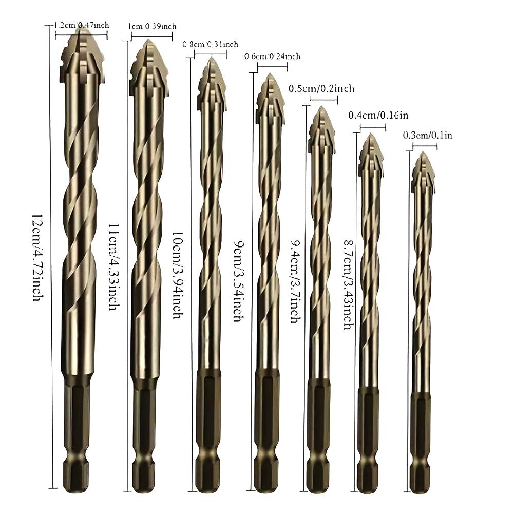 7Pcs Four-Flute Sawtooth Eccentric Drill Bit Hexagonal Shank Oblique Eccentric Twist Drill Bit 3/4/5/6/8/10/12 Mm for Wood Metal
7Pcs Four-Flute Sawtooth Eccentric Drill Bit Hexagonal Shank Oblique Eccentric Twist Drill Bit 3/4/5/6/8/10/12 Mm for Wood Metal