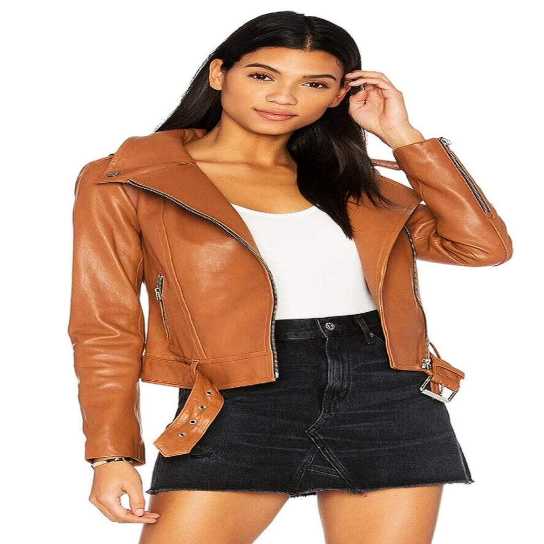 NOORA Womens Brown Leather Biker Jacket With Zipper & Pocket | Belted Jacket | Zip On Sleeves | XXXL
NOORA Womens Brown Leather Biker Jacket With Zipper & Pocket | Belted Jacket | Zip On Sleeves | XXXL