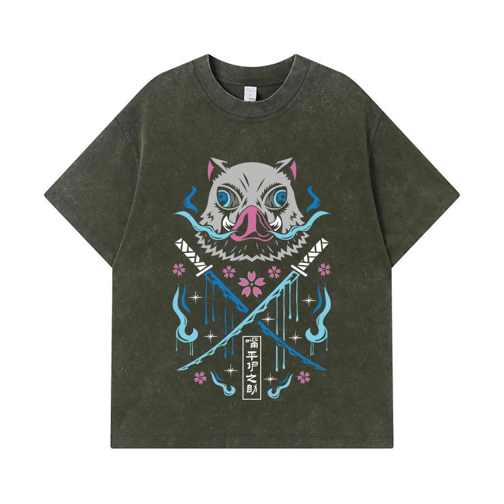 275 GSM Washed T-shirts 100% Cotton Demon Slayer V97 Inosuke Print Unisex Heavy Cotton T Shirt S армия зеленый
275 GSM Washed T-shirts 100% Cotton Demon Slayer V97 Inosuke Print Unisex Heavy Cotton T Shirt S армия зеленый