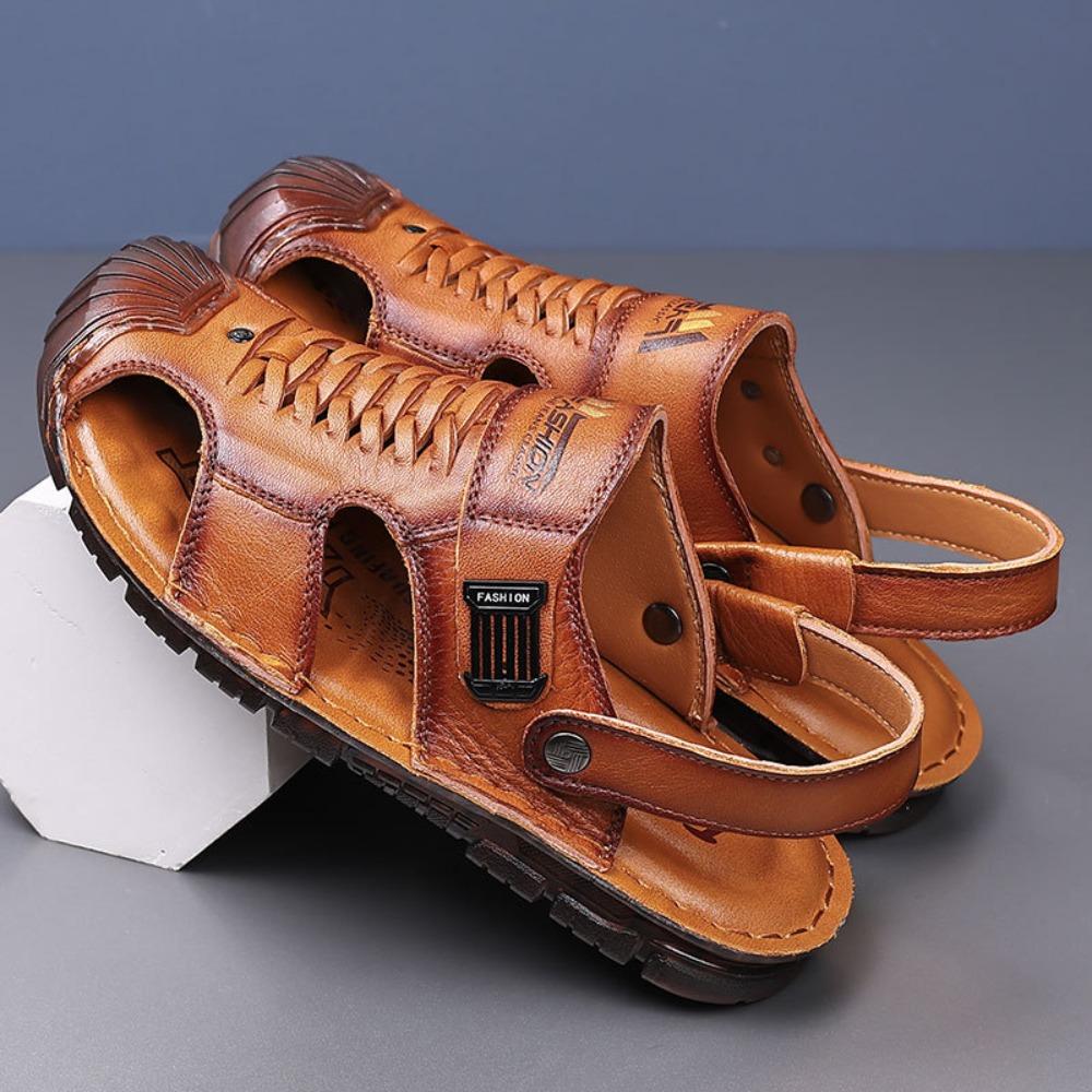 Mens Summer Genuine Leather Sandals Soft Sole Driving Beach Shoes Breathable Slip On Dad Sandals 44
Mens Summer Genuine Leather Sandals Soft Sole Driving Beach Shoes Breathable Slip On Dad Sandals 44