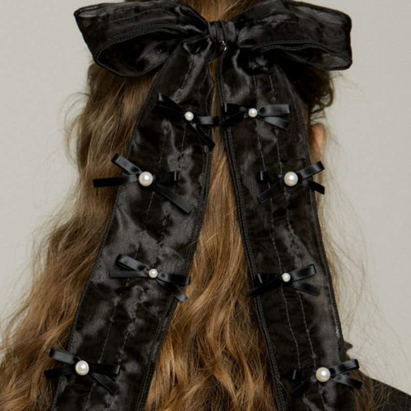 XPIER shushu ribbon barrette black
XPIER shushu ribbon barrette black