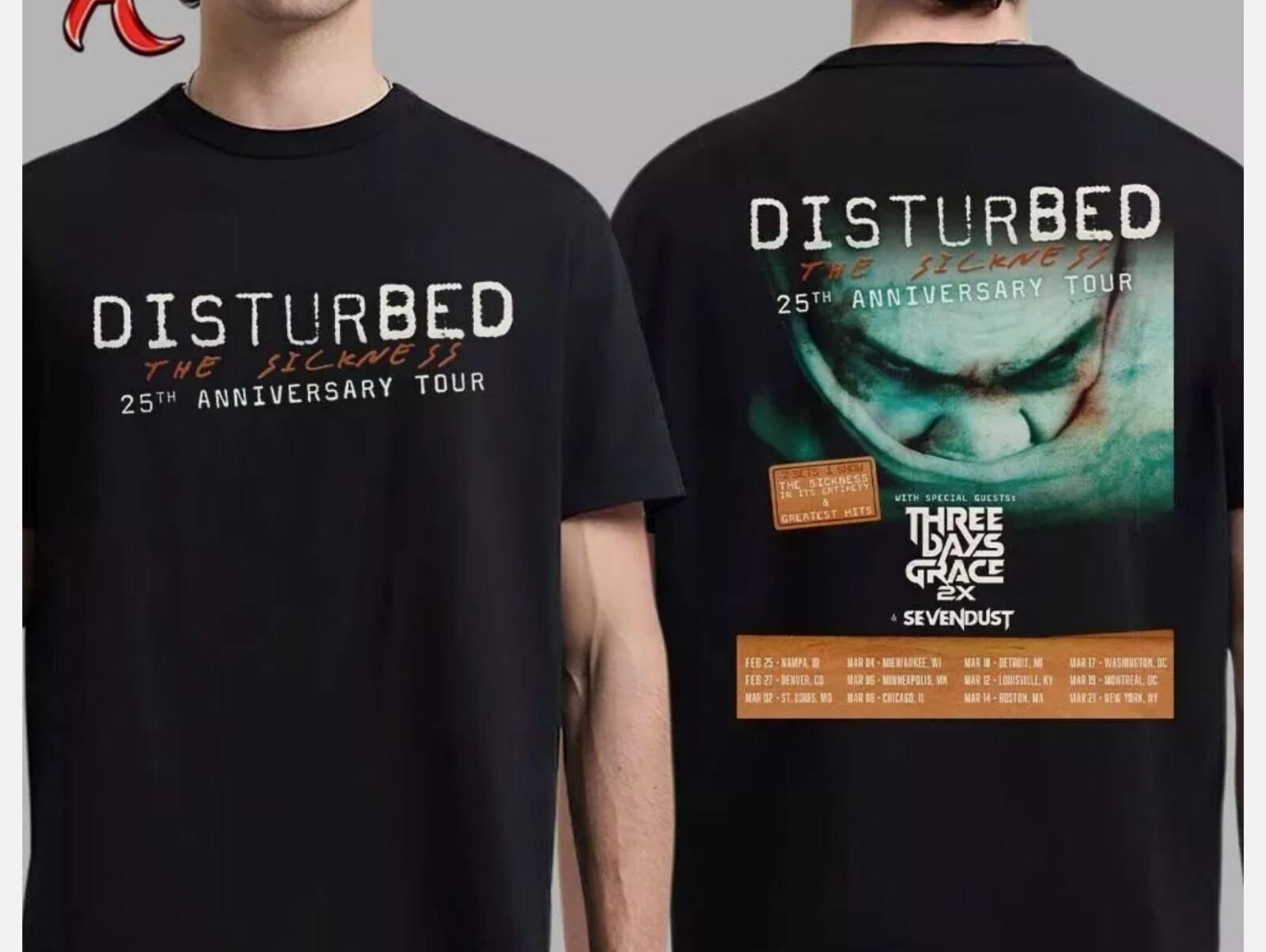 26 Disturbed The Sickness 25Th Anniversary Tour Dates List 2025 S to 5X T-Shirt Unisex T-Shirt XXXXL
26 Disturbed The Sickness 25Th Anniversary Tour Dates List 2025 S to 5X T-Shirt Unisex T-Shirt XXXXL