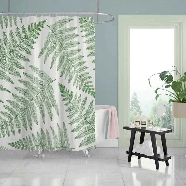 Art Geometric Pattern Shower Curtain Green Plant Flower Fabric Waterproof Polyester Bathroom Accessories Bath Curtain Decoration W60H190(CM)-1 Pcs
Art Geometric Pattern Shower Curtain Green Plant Flower Fabric Waterproof Polyester Bathroom Accessories Bath Curtain Decoration W60H190(CM)-1 Pcs
