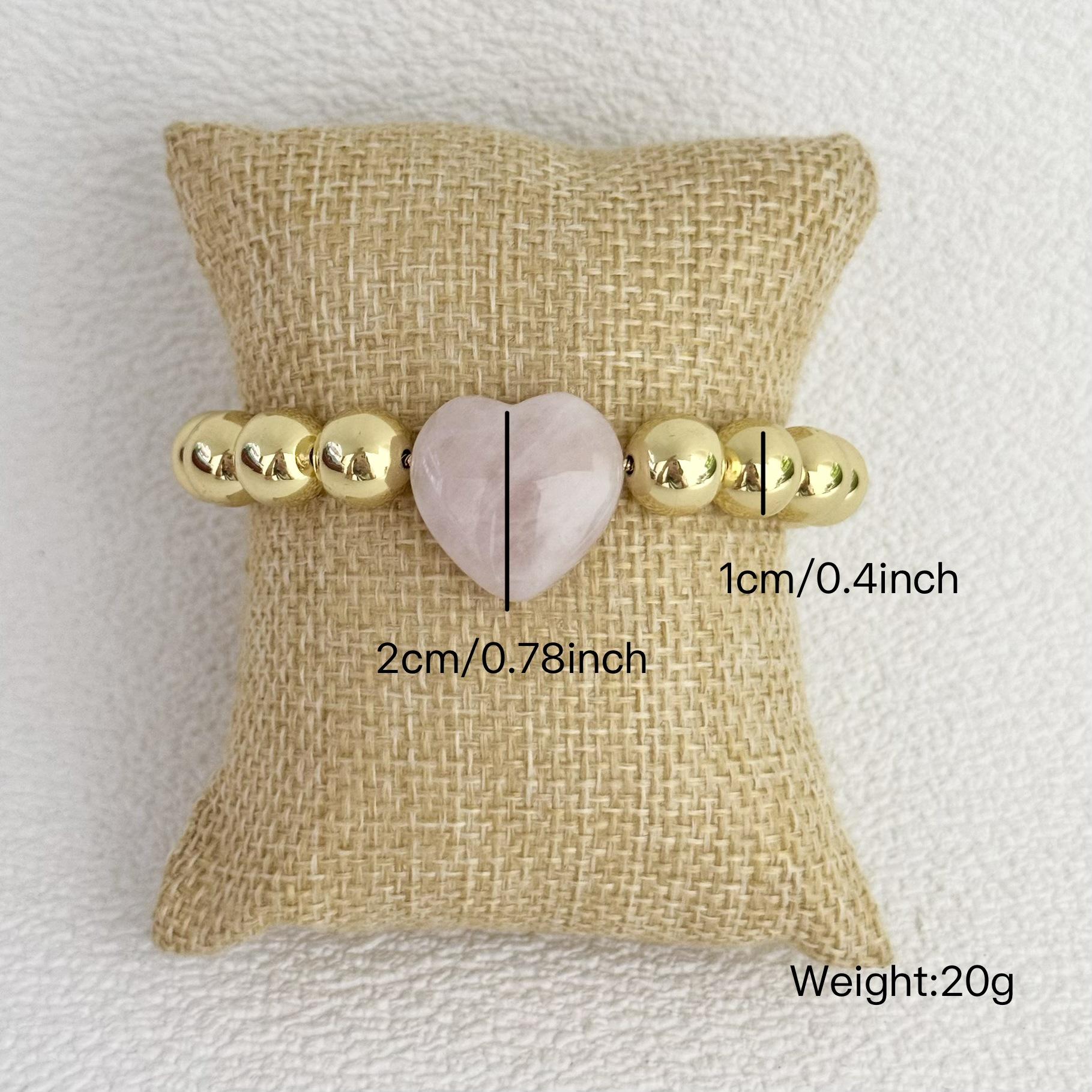 Wind pink love natural stone beaded bracelet, gold and silver two-color metal round bead elastic bracelet.
Wind pink love natural stone beaded bracelet, gold and silver two-color metal round bead elastic bracelet.