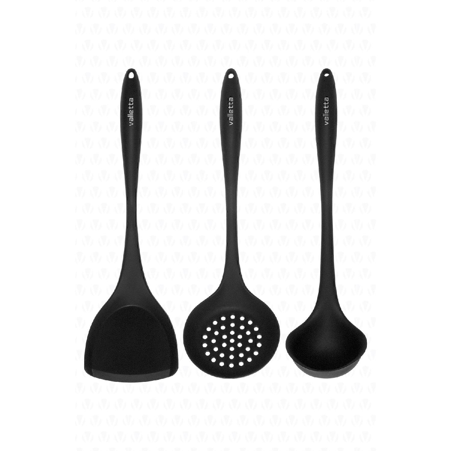 Navas Heat Resistant Fireproof Nonstick 3 Piece Silicone Serving Cooking Set Black чорний
Navas Heat Resistant Fireproof Nonstick 3 Piece Silicone Serving Cooking Set Black чорний