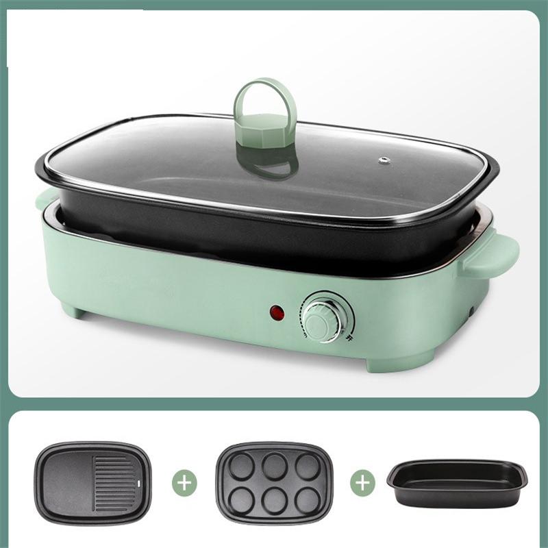 220 В электрическая плита для жарки на открытом воздухе бытовая многофункциональная электрическая печь для жарки на открытом воздухе печь для выпечки тортов гриль-барбекю с 3 пластинами EU