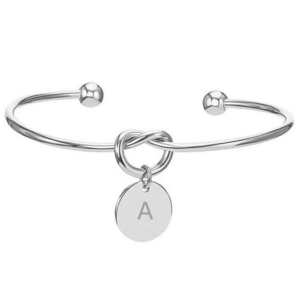 Браслет с 26 буквами для женщин, модный геометрический узел, открывающийся браслет, минималистичный OL-стиль, ручные ювелирные аксессуары, браслет на руку
Браслет с 26 буквами для женщин, модный геометрический узел, открывающийся браслет, минималистичный OL-стиль, ручные ювелирные аксессуары, браслет на руку