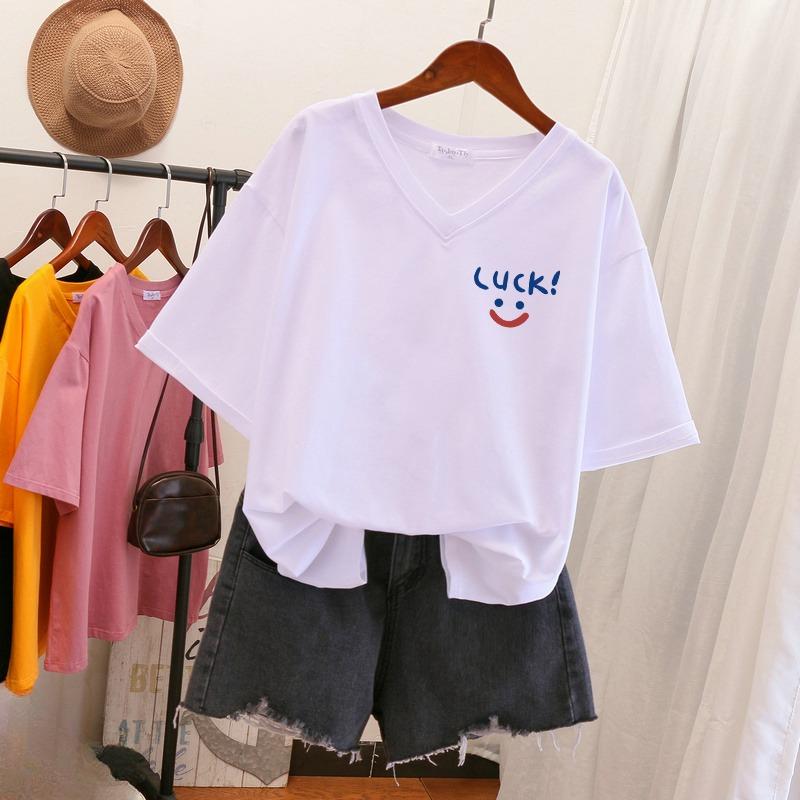 Футболка с коротким рукавом, Свободного кроя, Приталенный топ с V-образным вырезом с принтом для женщин 5XL белый
Футболка с коротким рукавом, Свободного кроя, Приталенный топ с V-образным вырезом с принтом для женщин 5XL белый