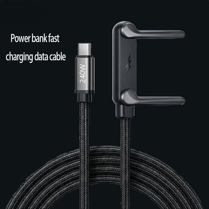 240W Foldable Phone Stand with Dual Type-C Super Fast Charging Cable, Angled Design for Hands-Free Use, Desktop Phone Holder, Fast Charging Cable чорний
240W Foldable Phone Stand with Dual Type-C Super Fast Charging Cable, Angled Design for Hands-Free Use, Desktop Phone Holder, Fast Charging Cable чорний