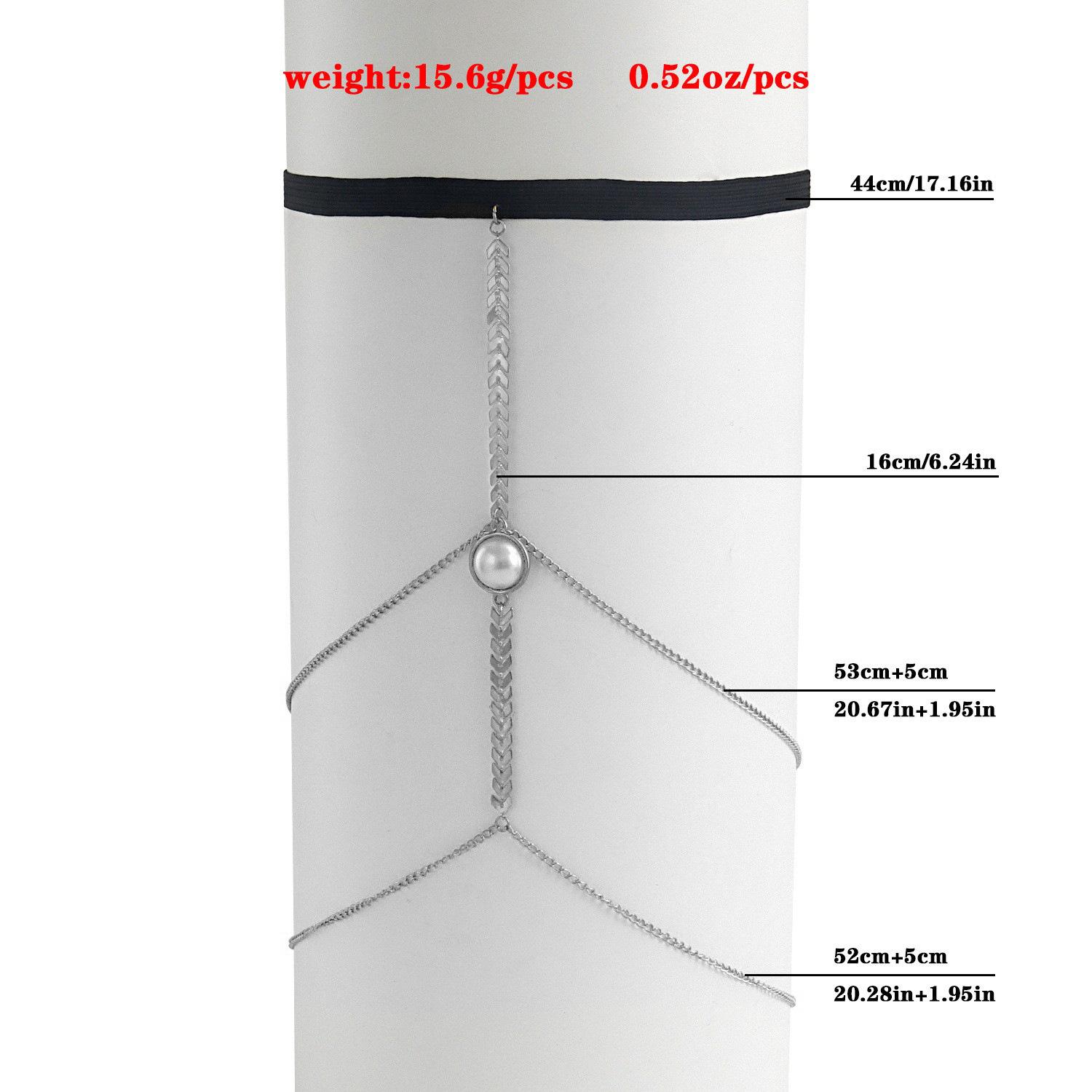 European and American style sexy elastic belt aircraft chain beach leg ring body chain simple multi-layer pearl fringed thigh chain
European and American style sexy elastic belt aircraft chain beach leg ring body chain simple multi-layer pearl fringed thigh chain