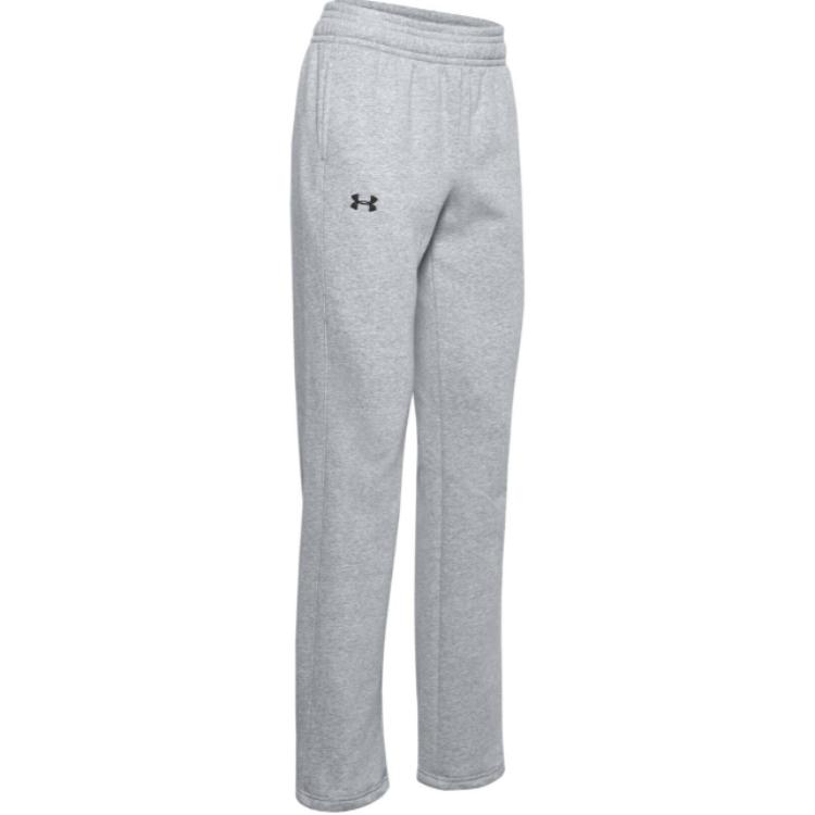 Under Armour Спортивные брюки женские из флиса, прямые, светло-серые, 1300267-025 XS