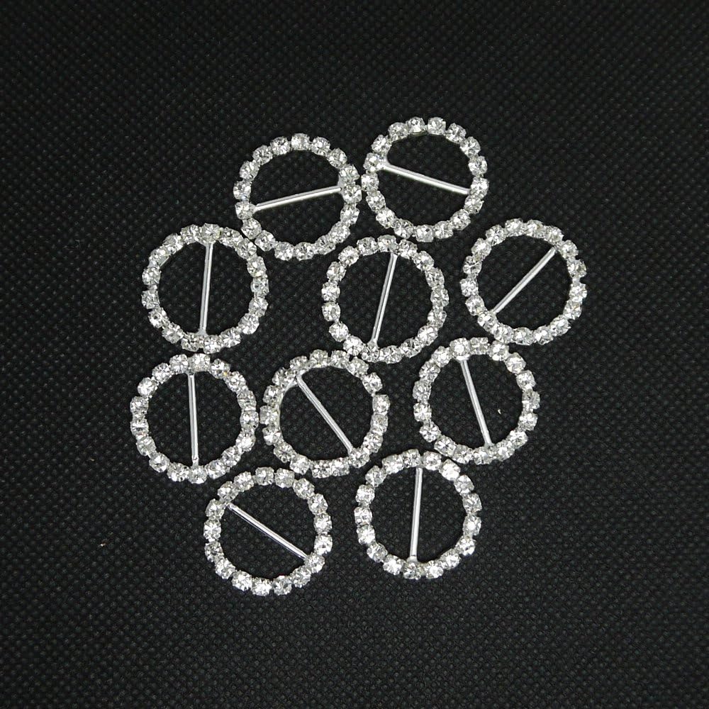 New 30pcs Round Silver Crystal Rhinestone Ribbon Buckles Sliders Mainly for Decoration of DIY Hairpins and Clothes Buttons
New 30pcs Round Silver Crystal Rhinestone Ribbon Buckles Sliders Mainly for Decoration of DIY Hairpins and Clothes Buttons