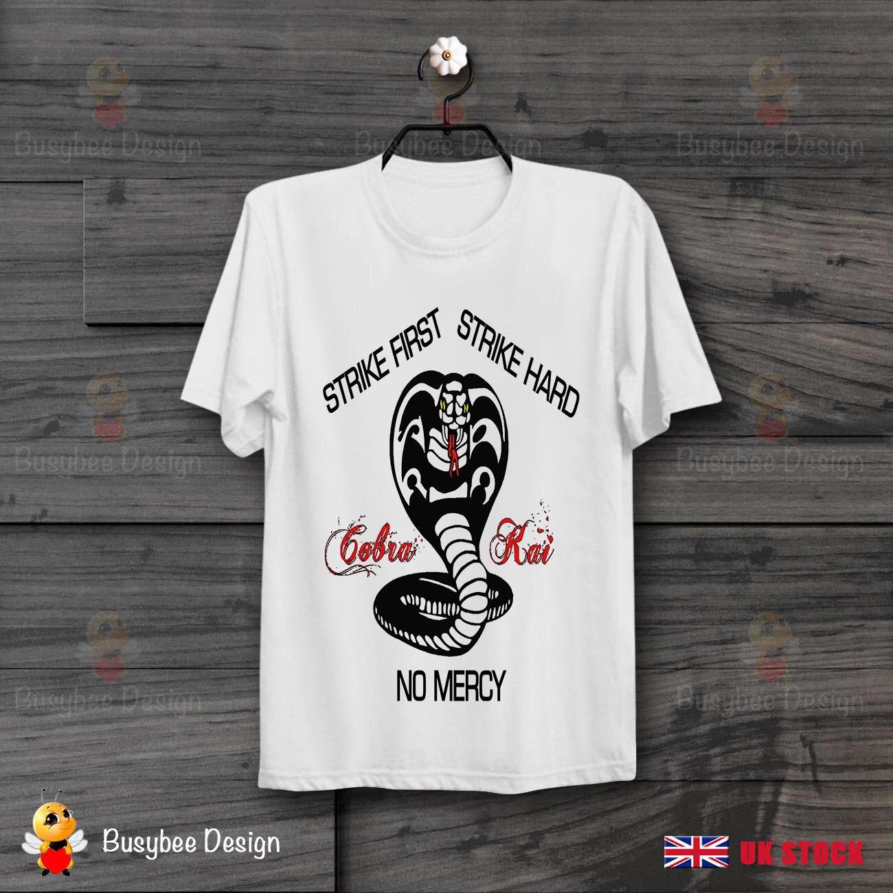 Cobra Kai Karate Kid Strike Hard First 80s Film Movie Cool TShirt B240 4XL
Cobra Kai Karate Kid Strike Hard First 80s Film Movie Cool TShirt B240 4XL