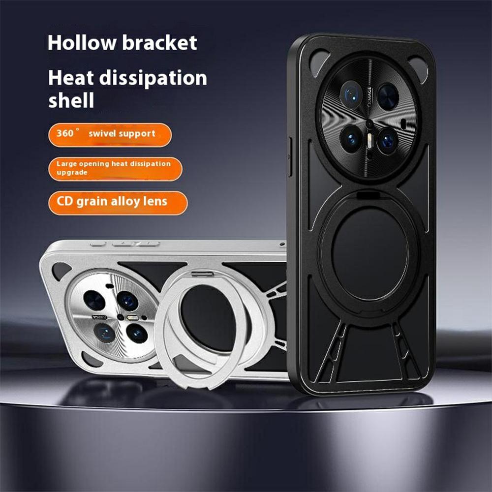 For Huawei Mate 70 Pro/Mate 70 Pro+ Case Magnetic Kickstand Hollow Heat Dissipation Silicone+PC+Metal Bumper Phone Cover Silver 
For Huawei Mate 70 Pro/Mate 70 Pro+ Case Magnetic Kickstand Hollow Heat Dissipation Silicone+PC+Metal Bumper Phone Cover Silver