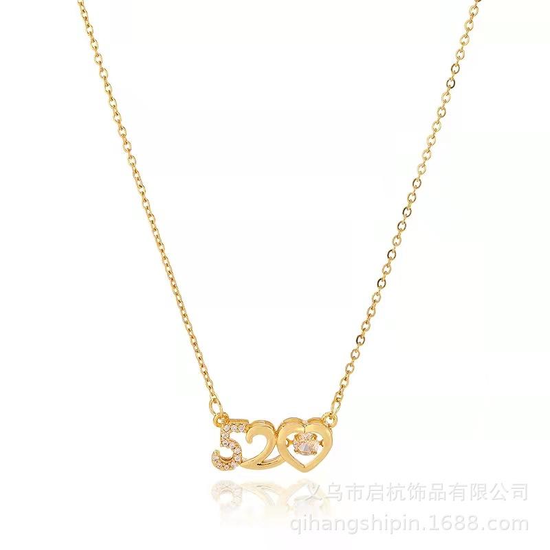 520 бьющееся сердце ожерелье женское признание бриллиантовый дизайн Sense Light роскошная ключичная цепочка подарок для девушки