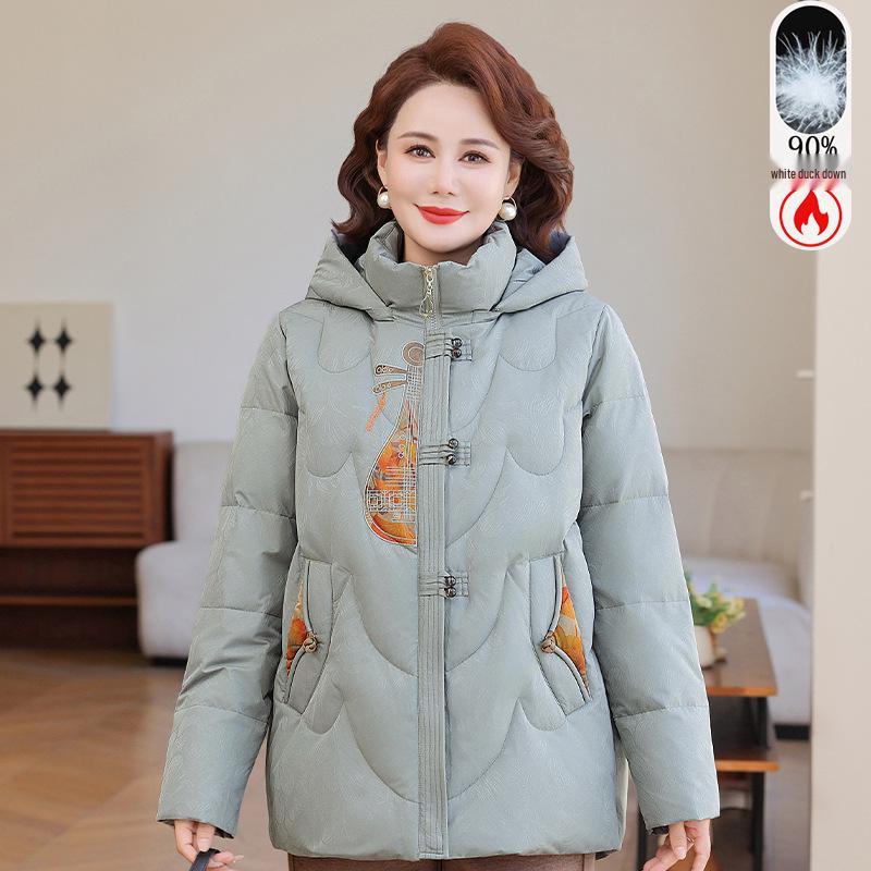 Women s Winter Hooded Down Jacket - Warm White Duck Down Coat for Middle-Aged and Elderly Moms 3XL (recommended 110-120 jin)
Women s Winter Hooded Down Jacket - Warm White Duck Down Coat for Middle-Aged and Elderly Moms 3XL (recommended 110-120 jin)