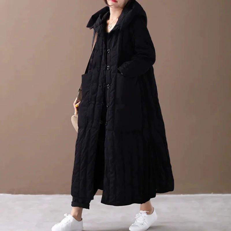 Женская зимняя свободная большого размера средней длины куртка из толстого хлопка выше колена XS чёрный
Женская зимняя свободная большого размера средней длины куртка из толстого хлопка выше колена XS чёрный