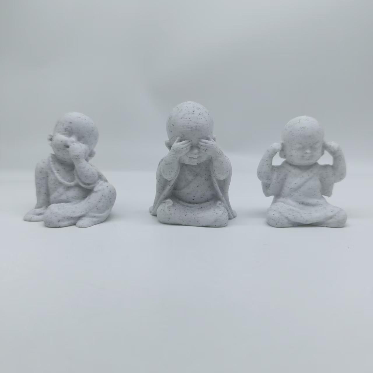 Three-Piece Zen Three Nonnes Statue Set, 3D Printed Zen Little Monks, Three Little Monks Who Don T Listen, Don T Look, Don T Speak, Creative Bu білий
Three-Piece Zen Three Nonnes Statue Set, 3D Printed Zen Little Monks, Three Little Monks Who Don T Listen, Don T Look, Don T Speak, Creative Bu білий