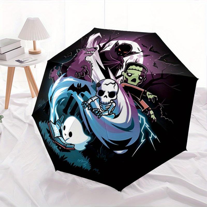 1pc Halloween Horror Friends Automatic 3-Fold Umbrella Design, Cute Cartoon Pattern, Portable Outdoor Umbrella, Perfect, Holiday Gift for fa
1pc Halloween Horror Friends Automatic 3-Fold Umbrella Design, Cute Cartoon Pattern, Portable Outdoor Umbrella, Perfect, Holiday Gift for fa
