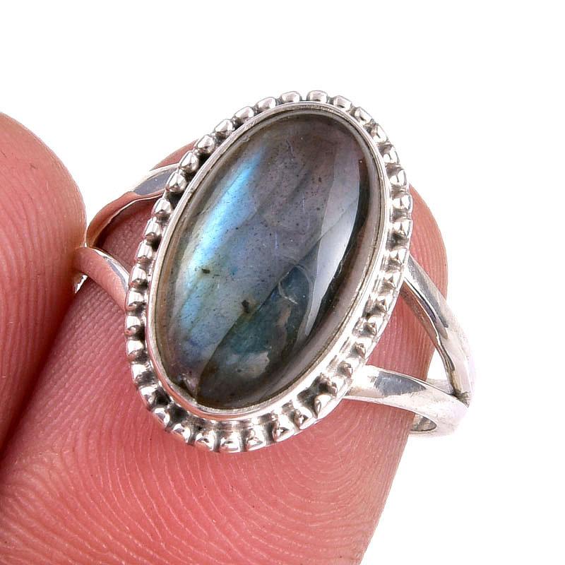 Ювелирное кольцо из чистого серебра 925 пробы с натуральным лабрадоритом, размер 10 W1w63
Ювелирное кольцо из чистого серебра 925 пробы с натуральным лабрадоритом, размер 10 W1w63