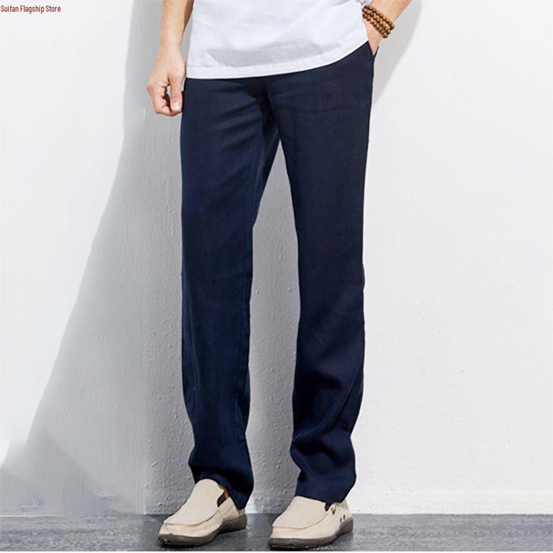 Чоловічі вільні повсякденні штани з бавовни та льону, весняно-літні довгоногі штани прямого крою XL
Чоловічі вільні повсякденні штани з бавовни та льону, весняно-літні довгоногі штани прямого крою XL