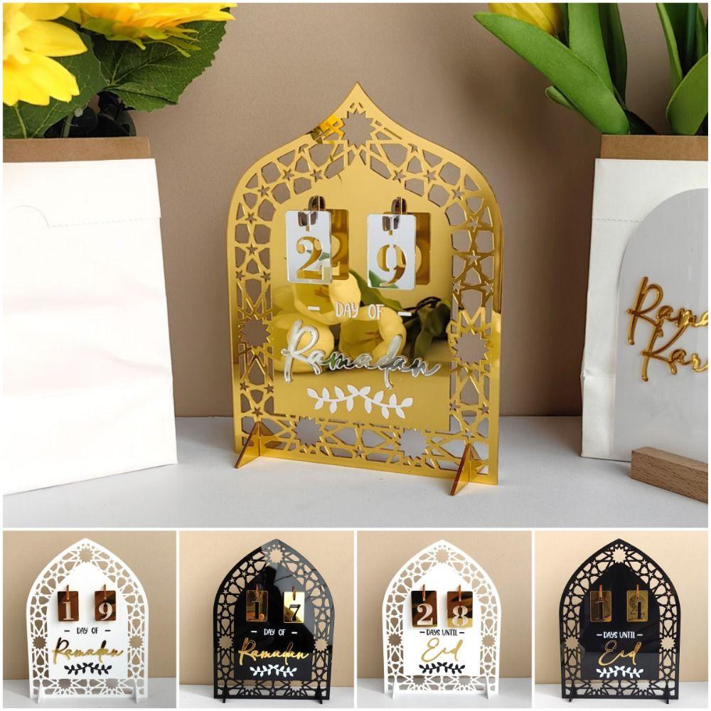 Black White Gold Eid Mubarak Figurine Acrylic Desktop Ornament Ramadan Islamic MBT035-Gold
Black White Gold Eid Mubarak Figurine Acrylic Desktop Ornament Ramadan Islamic MBT035-Gold