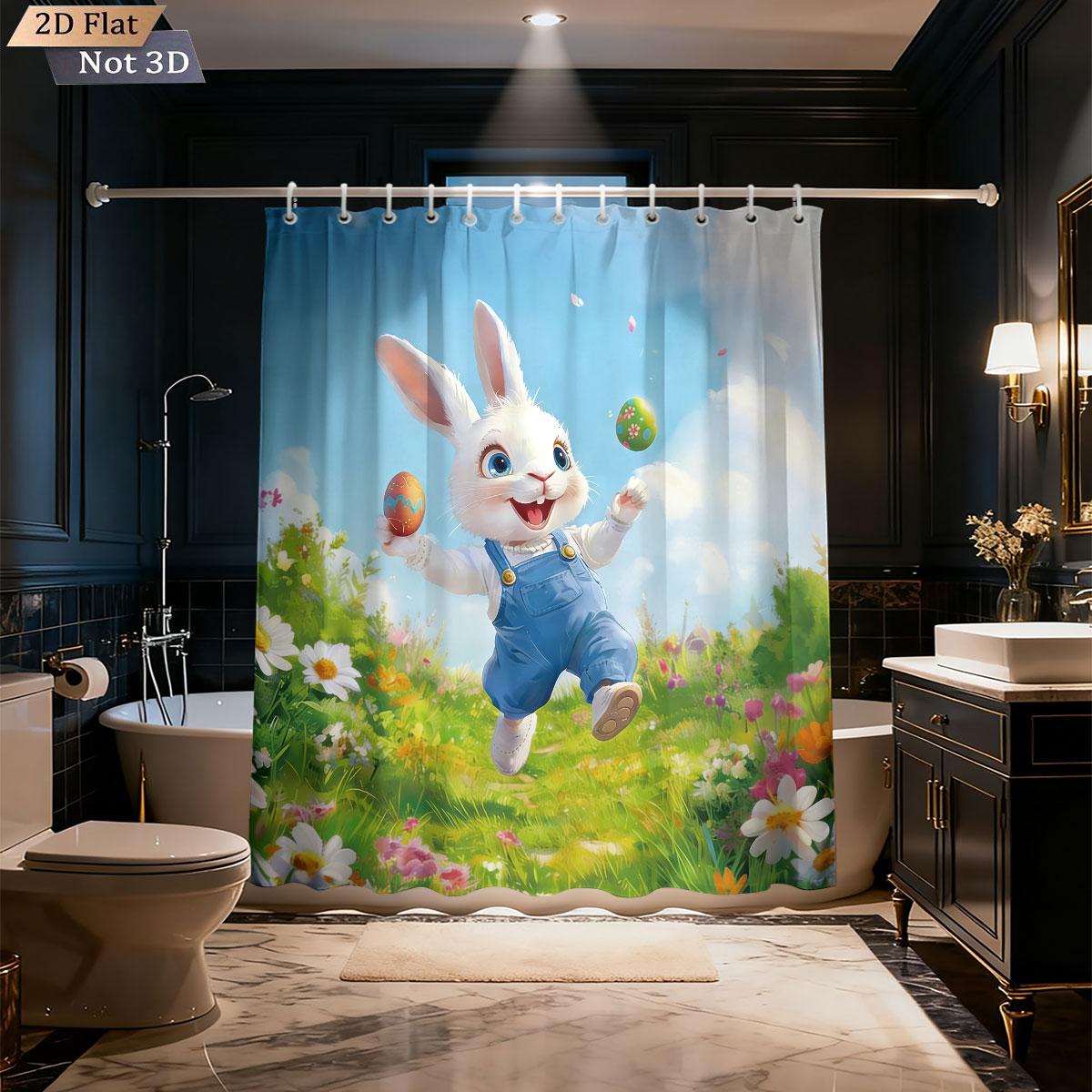 1pc Easter Happy Cartoon Rabbit Printed Waterproof Shower Curtain Partition Privacy Hanging Curtain With 12 Hooks Multiple Sizes 120x180cm
1pc Easter Happy Cartoon Rabbit Printed Waterproof Shower Curtain Partition Privacy Hanging Curtain With 12 Hooks Multiple Sizes 120x180cm