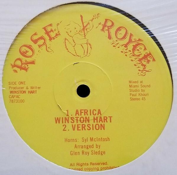 12inch Record WINSTON HART Africa WH3100 Rose Royce Jamaica Reggae Ska Dub Used
12inch Record WINSTON HART Africa WH3100 Rose Royce Jamaica Reggae Ska Dub Used