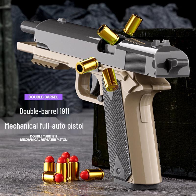 Игрушечный пистолет Минцзянтан 1911: Двуствольный выброс, дизайн морковки, скорострельная стрельба для детей.
Игрушечный пистолет Минцзянтан 1911: Двуствольный выброс, дизайн морковки, скорострельная стрельба для детей.