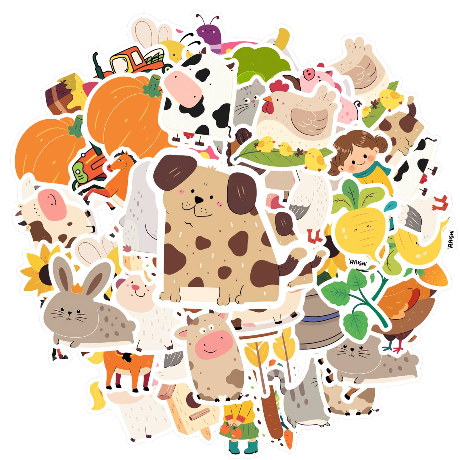 35pcs Cute Farm Animals Stickers Cartoon Harvest DIY Stickers Nature Stickers For Guitar DIY Skateboard Laptop Luggage Decor
35pcs Cute Farm Animals Stickers Cartoon Harvest DIY Stickers Nature Stickers For Guitar DIY Skateboard Laptop Luggage Decor